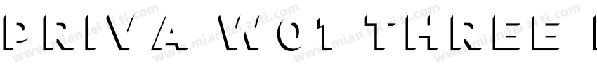Priva W01 Three Regular字体转换